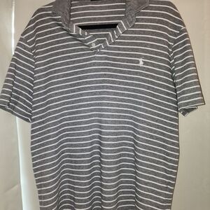 Polo by Ralph Lauren Charcoal and White Striped Shirt
